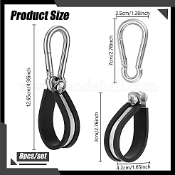 304ステンレススチール製エアホースクランプ8個  合成ゴム  ステンレス鋼色  126.5mm&nbsp;FIND-WH0149-74