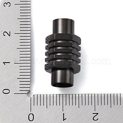 304ステンレススチール製マグネット留め具  六角  ブラック  21x11x10mm  穴：6mm&nbsp;STAS-K282-03EB
