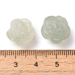 天然の翡翠彫刻ビーズ  花バラ  13~14x13.5~14.5x10mm  穴：1.2mm&nbsp;G-P550-15B