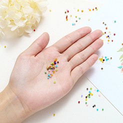 DIYストレッチジュエリーセットキット  ガラスシードビーズを含む  ステンレス鋼の針とはさみとビーズのピンセットとロブスターの爪の留め金  合金＆鉄スペーサービーズ  ミックスカラー  シードビーズ：2mm  穴：1mm  約32000個/箱&nbsp;DIY-SZ0001-29