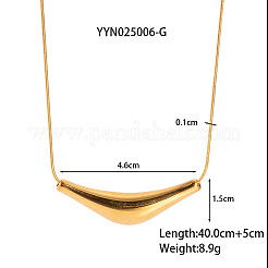 女性用ミニマリストステンレススチールV字ペンダントネックレス  ゴールドカラー  15.75インチ（40cm）&nbsp;IY2347-1