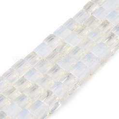 オパールビーズ連売り  キューブ  6~7x6~6.5x6~6.5mm  穴：1mm  約60~61個/連  15~15.366''（38.1~39センチメートル）&nbsp;G-T139-6x6-04A