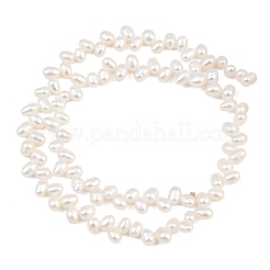 天然養殖淡水パールビーズ連売り  ライス  トップ掘削  グレード5 A  ホワイト  5~5.5mm  穴：0.3mm  約97~98個/連  14.76''（37.5センチメートル）&nbsp;PA-CBAFEE8-12