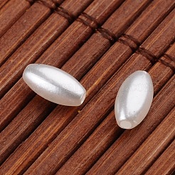 米模造パールのアクリルビーズ  ホワイト  8x4mm  穴：0.5mm  約770個/50g&nbsp;X-OACR-L004-2596