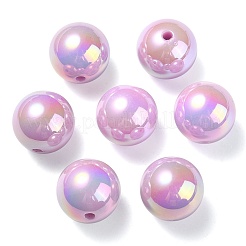 UVメッキレインボー虹色アクリルビーズ  ラウンド  アザミ  17.5x17mm  穴：2.8mm&nbsp;PACR-E001-04E