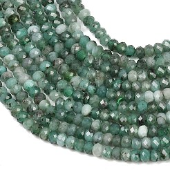 天然エメラルドビーズ連売り  多面カット  ロンデル  3x2mm  穴：0.7mm  約181~182個/連  14.88~14.96''（37.8~38センチメートル）&nbsp;G-B175-A19-2x3mm