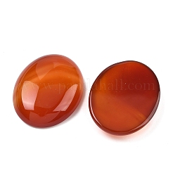 天然石瑪瑙カボション  グレードA  染め  オーバル  暗赤色  40x30x7mm&nbsp;G-K021-40x30mm-01