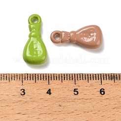 ベーキングペイント不透明アクリルパーツ  ボトル  ミックスカラー  20x9.5x5mm  穴：2mm&nbsp;OACR-H059-03