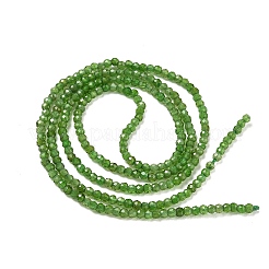 天然のグリーンガーネットビーズ連売り  andraditeビーズ  多面カット  ラウンド  1.5~1.8mm  穴：0.6mm  約251個/連  15.75''（40センチメートル）&nbsp;GG-CBA5A1A-A02-01