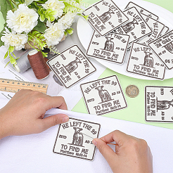 10個は彼が99個残して、コンピューター刺繍布アイロン/縫い付けパッチを探しました  マスクと衣装のアクセサリー  アンティークホワイト  73x75x1.5mm&nbsp;PATC-HY0002-05