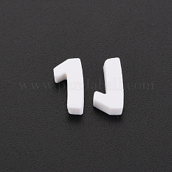 手作り樹脂クレイカボション  NUM。1  ホワイト  9~11x4.5~7.5x1~3mm  約9000個/1000g&nbsp;CLAY-N006-113-01