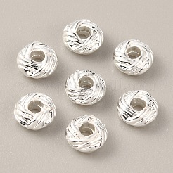 合金ビーズ  ロンデル  銀  6x2.5mm  穴：2mm&nbsp;FIND-WH0110-294S