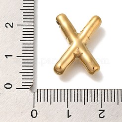 PVD真空メッキ304ステンレスペンダント  18KGP本金メッキ  レターチャーム  文字x  19.5x14x4.5mm  穴：2mm&nbsp;STAS-S148-29G-X