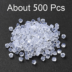 プラスチック製ピアスキャッチ  ピアスバックキャッチ  ホワイト  4x2.5mm  穴：0.7mm  500個/箱&nbsp;KY-YW0001-01