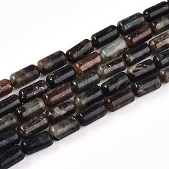 天然な黒雲母ビーズ連売り  バレル  7.5~8x4~5mm  穴：0.6mm  約48個/連  15.16~15.35インチ（38.5~39cm）&nbsp;G-N346-01A-02