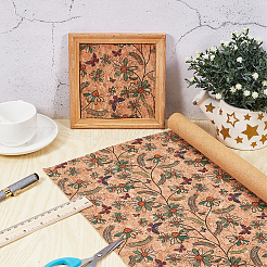 コルク生地  革靴、荷物アクセサリー  淡い茶色  330x1380x0.4mm&nbsp;DIY-CY0003-05A