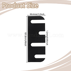プラスチック製のドアヒンジシム  ブラック  101.5x38x1mm&nbsp;FIND-WH0173-519A
