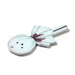 ハロウィンプリントアクリルパーツ  人形の型紙  45x21.7x2.6mm  穴：1.9mm&nbsp;MACR-G059-03D