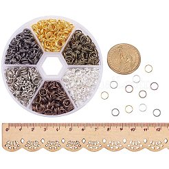 鉄の分割リングセット  ミックスカラー  6x0.7mm  内径約5.3mm  約700個/箱&nbsp;IFIN-PH0001-11-6mm