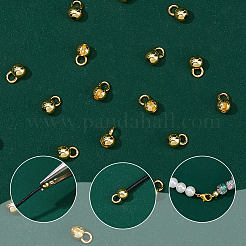 真鍮製ダルマチープ  カロット終了  クラムシェルノットカバー  ゴールドカラー  8mm  穴：2.5mm  内径：5mm&nbsp;KK-WH0108-57