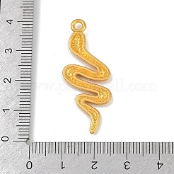 合金ペンダント  スネークチャーム  ゴールドカラー  39x15x2mm  穴：2mm&nbsp;PALLOY-V008-02G