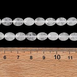 天然石クオーツクリスタルビーズ連売り  水晶  多面カット  フラットオーバル  8x6x3.5mm  穴：0.5mm  約46個/連  14.96''（38センチメートル）&nbsp;G-H349-A01-23