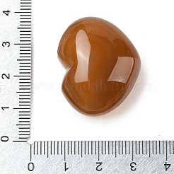 天然瑪瑙ラブハートストーン  レイキバランシング用のポケットパームストーン  24~25.5x30x15~17mm&nbsp;G-I367-03D