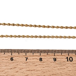 1.8mm ユニセックス 304ステンレススチール ロープチェーンネックレス  ゴールドカラー  16.14インチ（41cm）&nbsp;NJEW-P356-02G