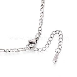 3mm 304ステンレススチール製フィガロチェーンネックレス  変色しない  ステンレス鋼色  15.75インチ（40cm）&nbsp;NJEW-N058-13P