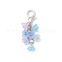 アクリルペンダントの装飾  亜鉛合金カニカン付き  花  ミックスカラー  29.5~30mm  12個/セット&nbsp;HJEW-JM03447