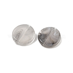 不透明なアクリルビーズ  フラットラウンド  グレー  11.5~12x3mm  穴：1.2mm  約1500~1580個/500g&nbsp;MACR-C037-08C