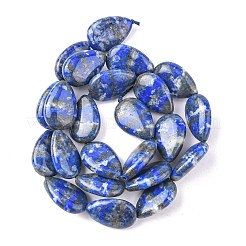 天然石ラピスラズリビーズ連売り  ティアドロップ  18x12x4~5mm  穴：0.6mm  約23個/連  15.94''（40.5センチメートル）&nbsp;G-K311-03A-02