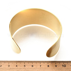女性用 304 ステンレススチール オープンカフバングル  リング  内径: 2-1/2c1-3/4インチ(6.25x4.45cm)&nbsp;BJEW-Z083-02G-02