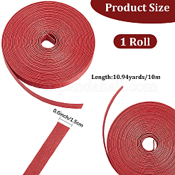 10mの平らな紙紐  紙ひも  DIYクラフト用  クリムゾン  15x1mm  約10.94ヤード（10m）/ロール&nbsp;OCOR-WH20001-92D