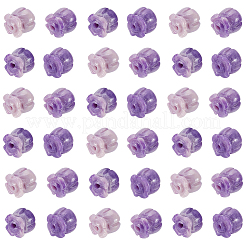 合成サンゴビーズ100個  染め  ツートン  チューリップの花  蘭  8.5x8mm  穴：1.5mm&nbsp;CORA-SP0001-27