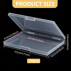 プラスチックの箱  長方形  透明  14.5x10.2x1.65cm&nbsp;CON-WH0001-29
