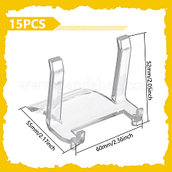 プラスチックディスプレイホルダー  プレート用  透明  5.5x6x5.2cm&nbsp;AJEW-WH0651-90