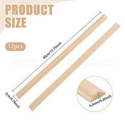 木製クラフトスティック  木目模様の装飾  トウモロコシの穂の黄色  400x20x6.5mm&nbsp;DIY-WH0622-410