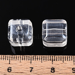 透明なアクリルビーズ  キューブ  多面カット  透明  11.5x11x11mm  穴：2mm&nbsp;TACR-T028-59B