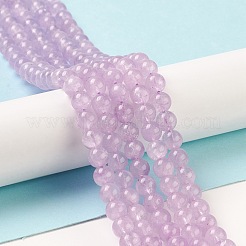 天然ラベンダーアメジストビーズ連売り  染め＆加熱  ラウンド  6.5mm  穴：0.7mm  約61個/連  15.28~15.35インチ（38.8~39cm）&nbsp;G-C049-01A