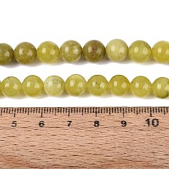 加熱処理された天然レモンジェイドビーズの連  スムーズなラウンド  8~8.5mm  穴：0.8~1mm  約44~47個/連  14.37~15.35インチ（36.5~39cm）&nbsp;G-Q601-13A-06
