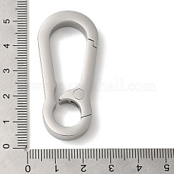 変色しない304ステンレススチール製キーチェーン留め具  平面  ステンレス鋼色  49x23x6mm&nbsp;STAS-G321-05P