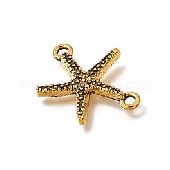 チベットスタイルの合金コネクタチャーム  ヒトデのリンク  アンティーク黄金  19x25.5x2mm  穴：2mm  約800個/1000g&nbsp;AL-CBA3B63-28AG