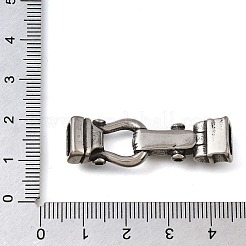 バイキングノット 304ステンレススチールコネクターチャーム  レザーコードブレスレット作り用  アンティークシルバー  40x12.5x7mm  穴：8x4mm&nbsp;STAS-F356-12AS-01