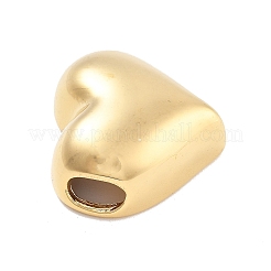 304ステンレススチールビーズ  PVD真空メッキ  ハート  18KGP本金メッキ  18.5x21x8mm  穴：6x3.5mm&nbsp;STAS-R155-011G