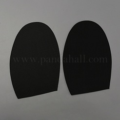 滑り止めゴム靴の底  ブーツ用の耐摩耗性の隆起した穀物修理ソールパッド  革靴  ブラック  190x118x1mm&nbsp;FIND-WH0139-232A-01