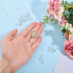 中空304ステンレススチールペンダント10個  マップチャーム  ステンレス鋼色  21.5x22.5x1mm  穴：1.5mm&nbsp;STAS-CO0001-02