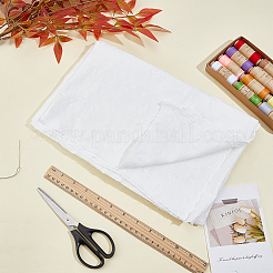 1ヤードの綿刺繍生地  服装アクセサリー  ホワイト  1350mm&nbsp;DIY-CY0002-83