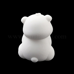 動物をモチーフにしたシリコンビーズ  焦点ビーズ  クマ  27x20.5x16mm  穴：2.7mm&nbsp;SIL-E013-03R
