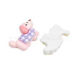オペーク樹脂カボション  犬の毛皮を着たダックスフント  ミックスカラー  15~18x26~28x8.5~9mm&nbsp;FIND-Z077-05